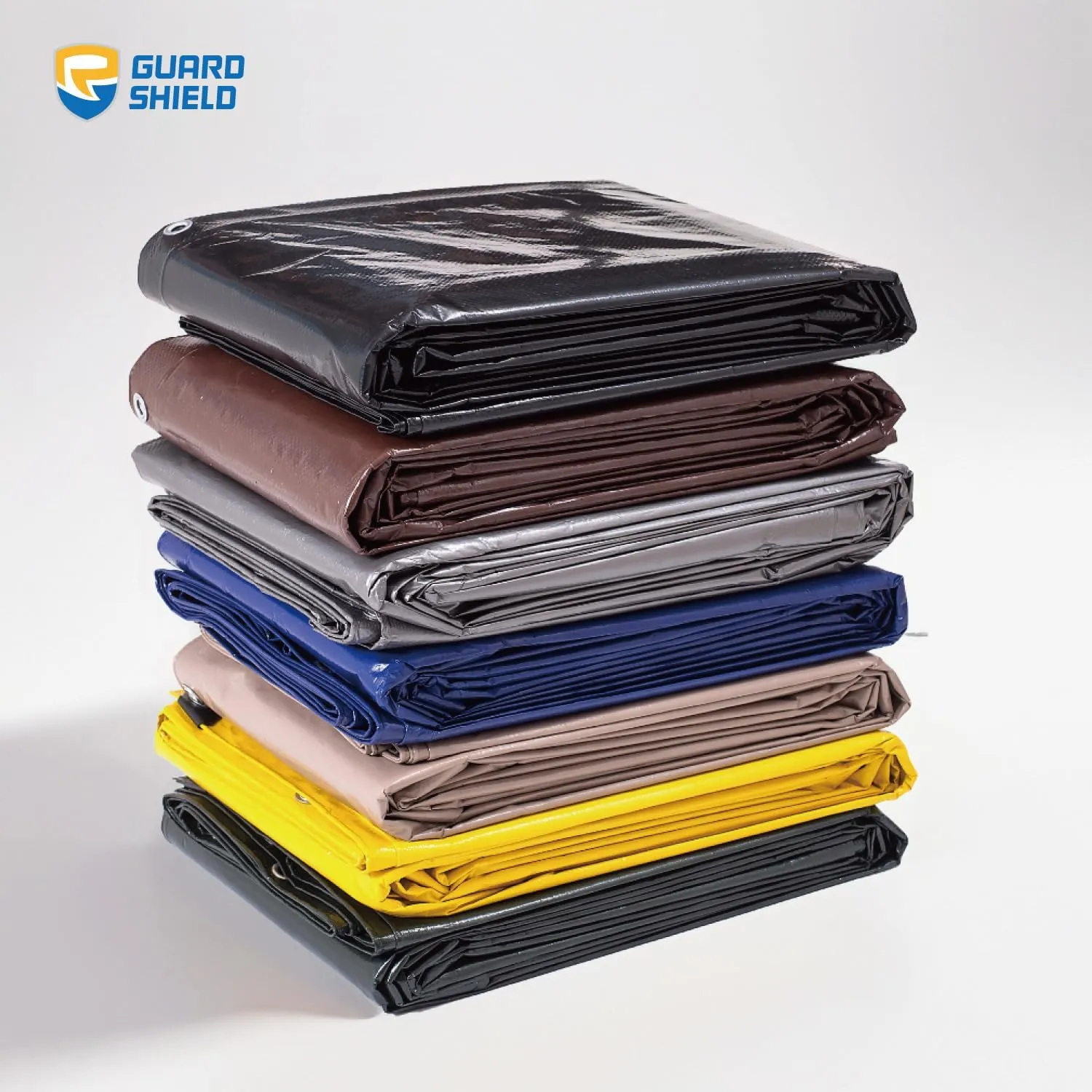 GUARD SHIELD 10x12 Feet Tarp Waterproof Brown Silver Rain Roof Tarps for Patio Floor Cover Weatherproof Outdoor 8mil