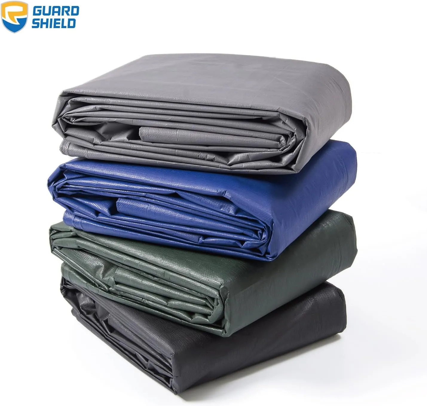 GUARD SHIELD Tarp Waterproof Heavy Duty Matte Black Tarp 20x20 Feet Large UV Resistant Tarps Cover Outdoor 11mil