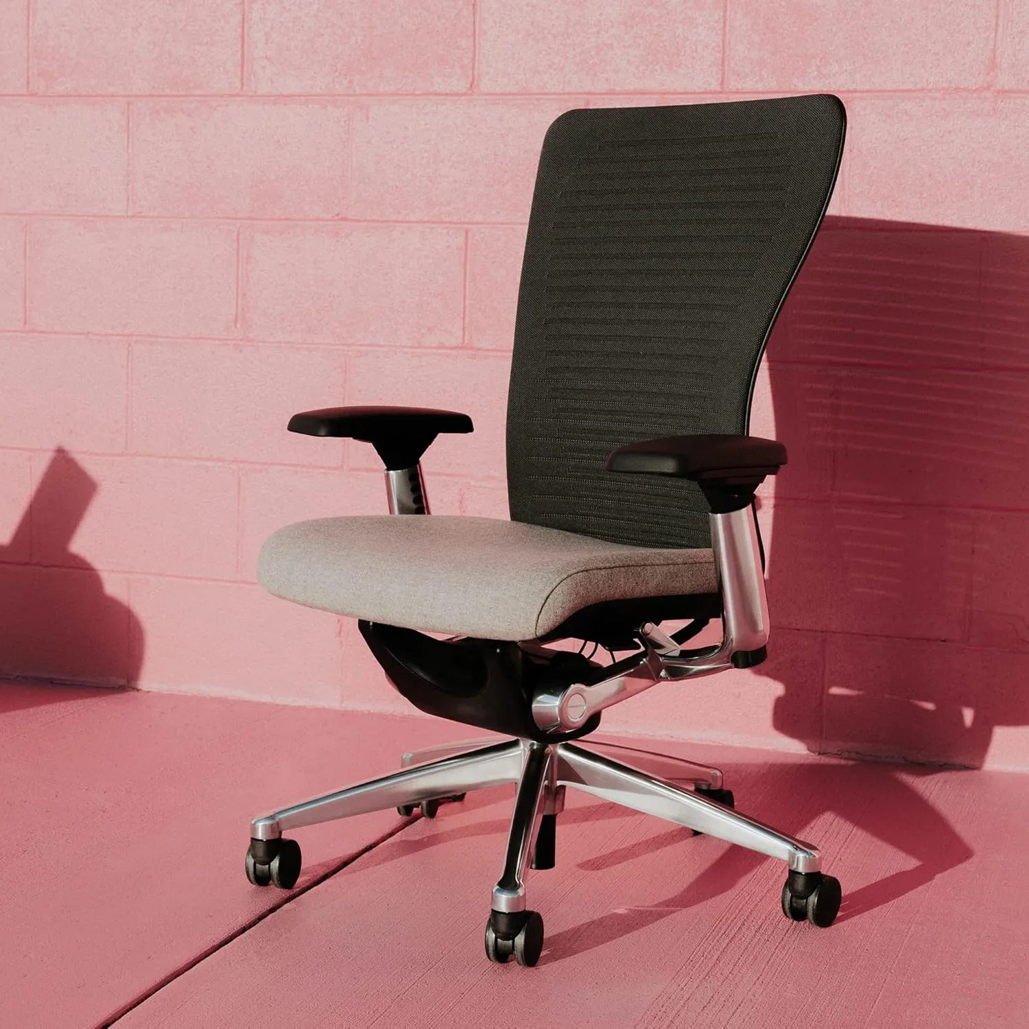 Haworth Zody Standard Posture Digital Knit Office Chair – Ergonomic Desk Chair with Pneumatic Seat Height Adjustments and Forward Tilt Option - with Lumbar Support (Onyx)