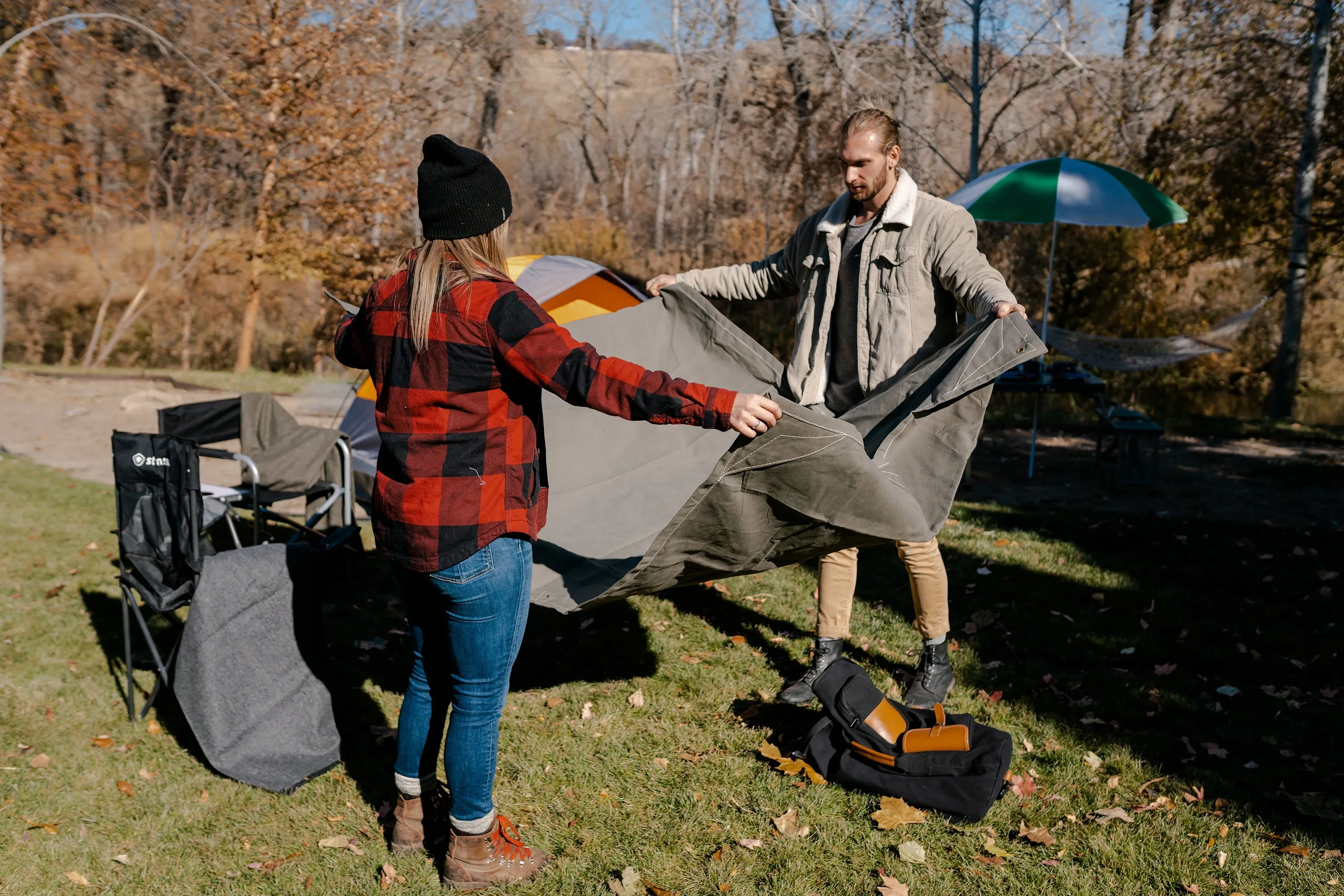 Heavy Duty Canvas Tarp - 10 X 12 Ft