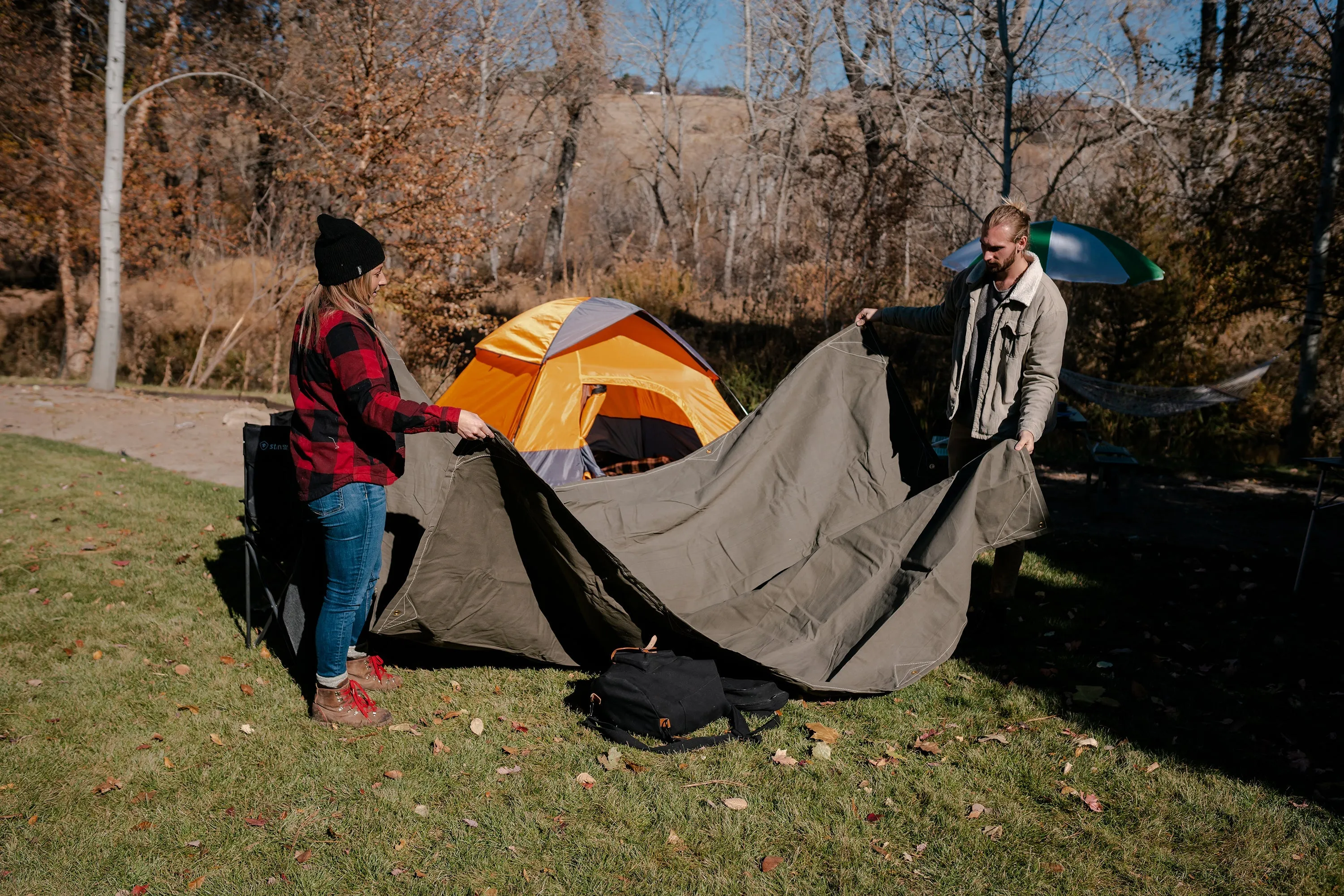 Heavy Duty Canvas Tarp - 10 X 12 Ft