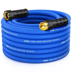 Heavy Duty Garden Hose 50ft, Non-Expanding Flexible Water Hose, Kink Resistant Lightweight Hybrid Hose, Leakproof Hose Male to Female Fittings