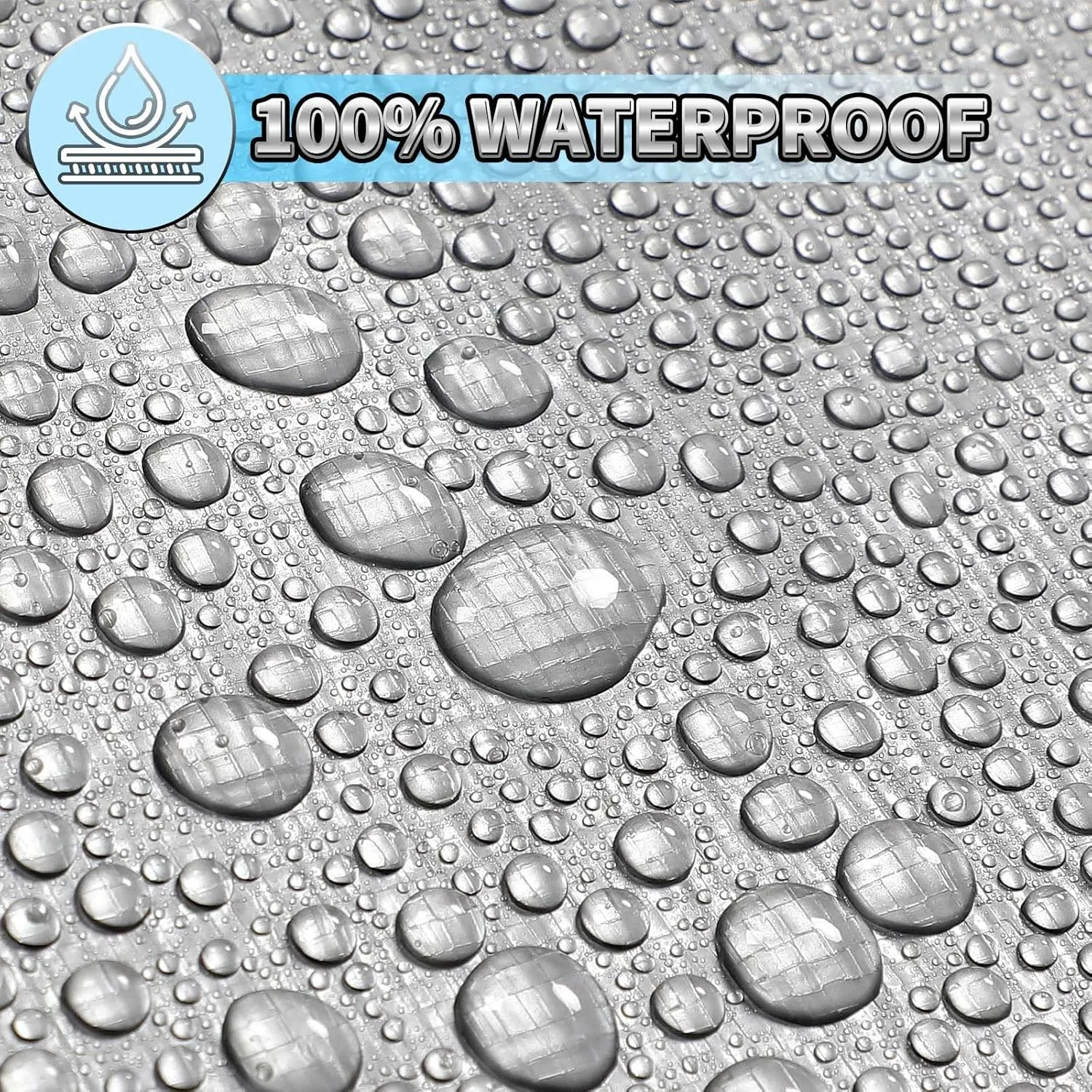 Heavy Duty Tarp 6x20 Feet, 14 Mil Waterproof Poly Tarps Cover UV Resistant, Rip & Tear Proof with Metal Grommets Every 20 Inches Silver Tarp by TA*RP YXCN