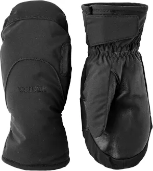 Hestra Unisex CZone Mellow Mitt, Waterproof & Windproof Insulated Leather Mitten, Alpine Skiing & Snowboarding, Men & Women
