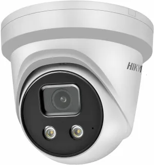 Hikvision IP Camera DS-2CD2386G2-IU 2.8mm Lens 8MP 4K AcuSense Fixed Turret Network Camera PoE H.265  SD Card Slot IR IP67 International English Version