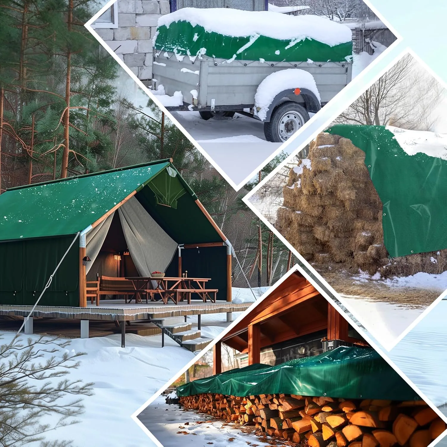 HIRALIY 14 Mil Tarp Waterproof 10x20 Feet, Extra Thick Heavy Duty Tarp with Reinforced Grommets for Firewood, Roof, Camping, Patio, Pool, Boat, Dump Trailer