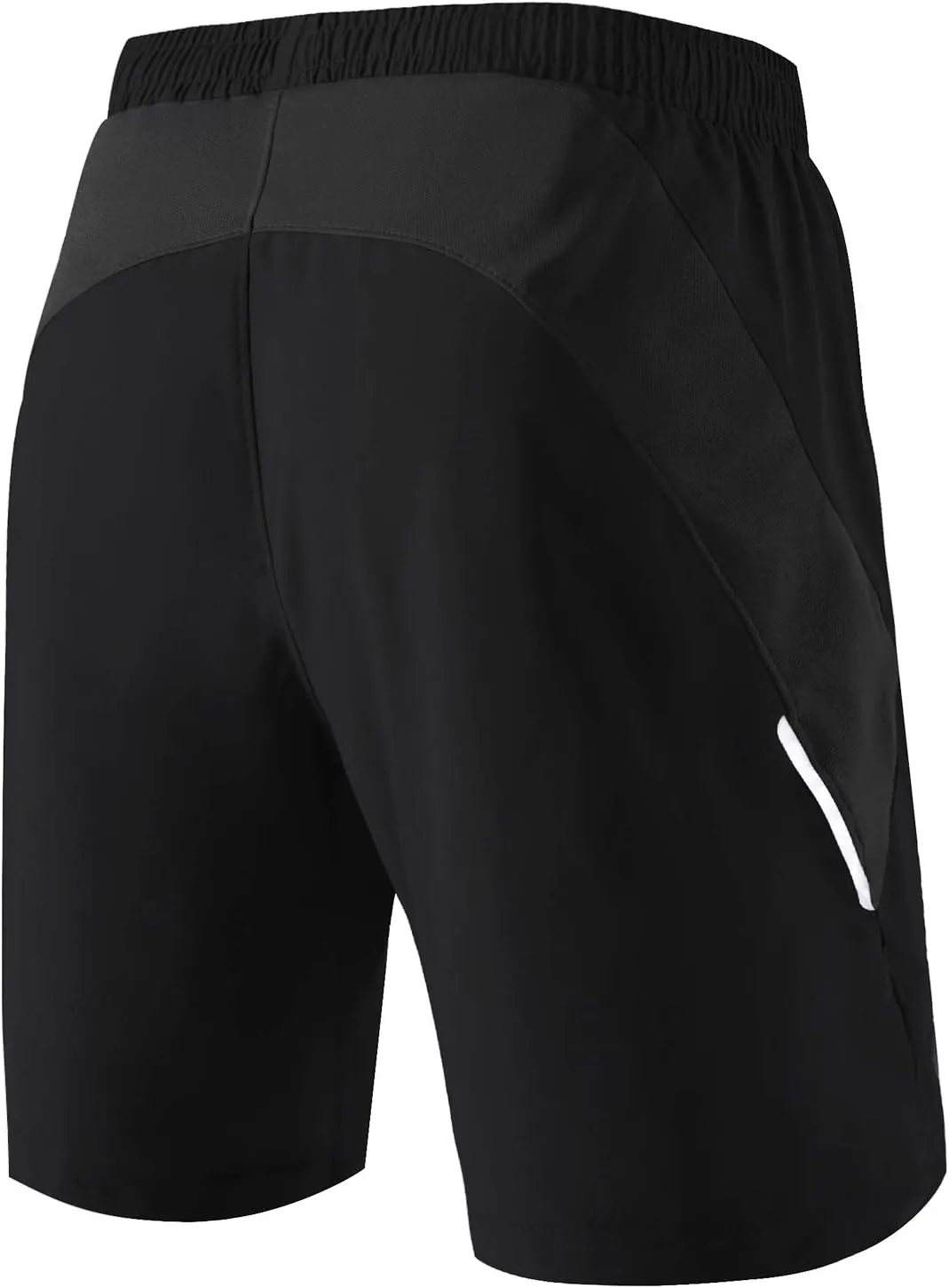 HMIYA Men's Casual Sports Quick Dry Workout Running or Gym Training Short with Zipper Pockets
