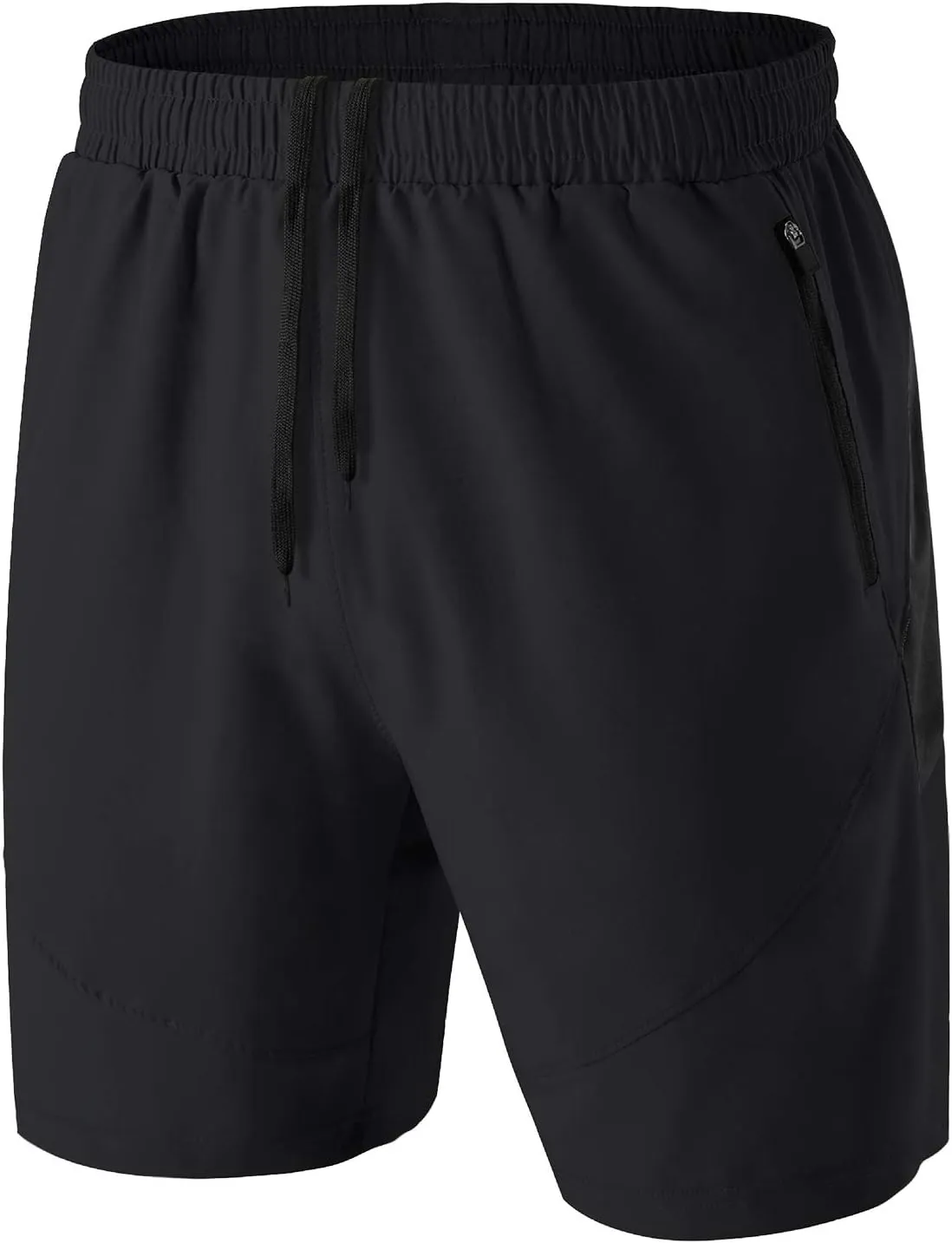 HMIYA Men's Casual Sports Quick Dry Workout Running or Gym Training Short with Zipper Pockets