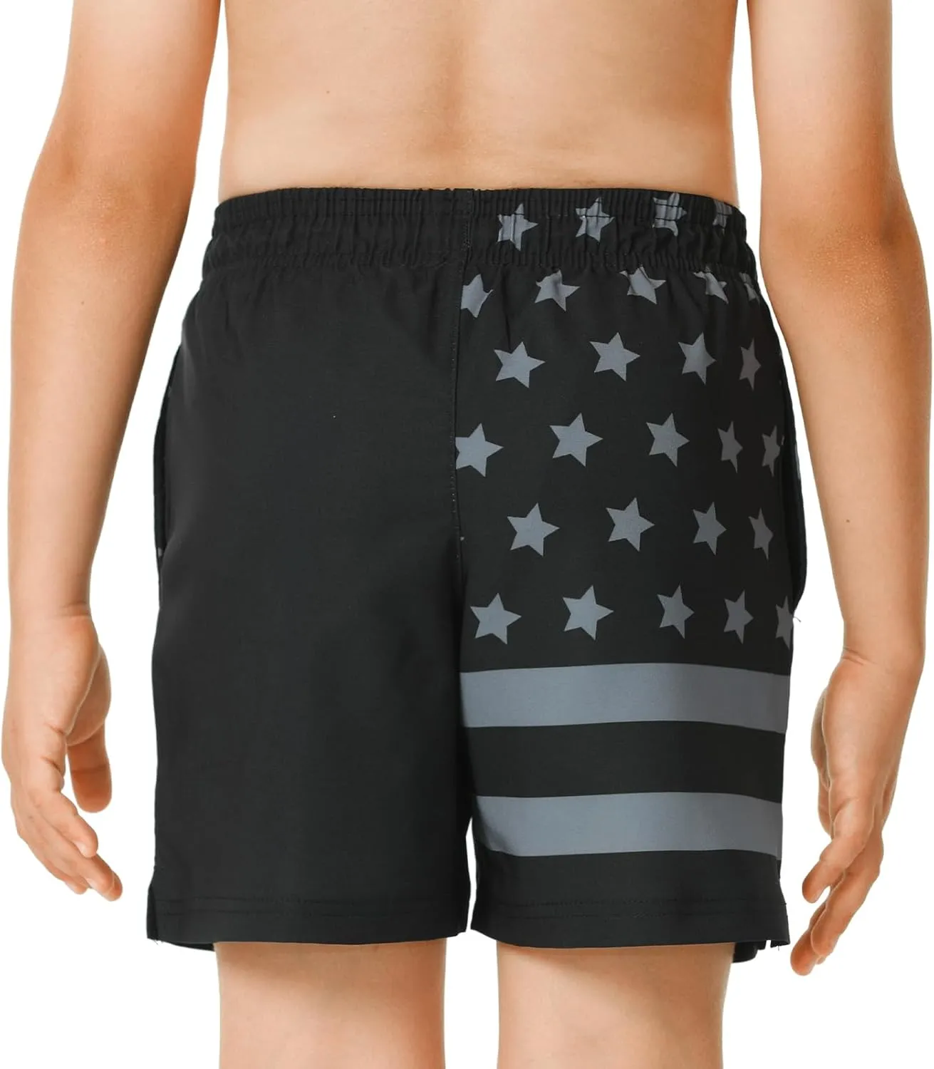 HODOSPORTS Boys Swim Trunks with Compression Liner Swimwear Bathing Suits Swim Shorts with Pockets