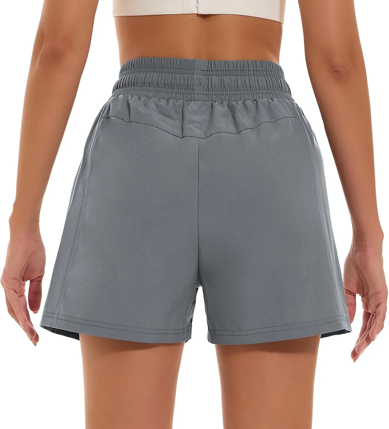 HODOSPORTS Women's 4'' Swim Shorts Quick Dry Board Shorts with Boxer Liner Pockets Swimsuit Bottoms