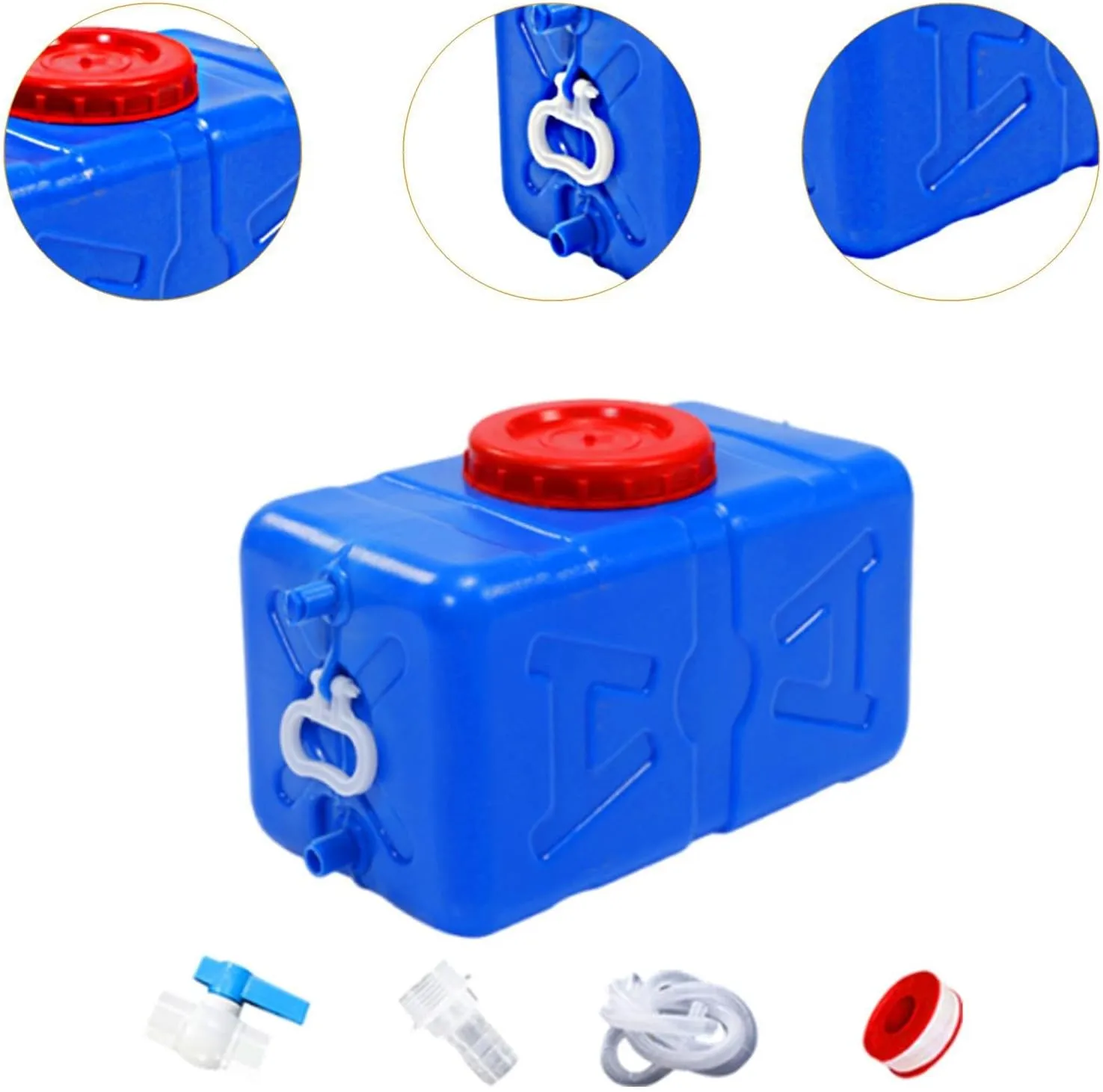 Horizontal Water Tank Drink Container Portable Water Bucket Storage Barrel for Driving Backpacking Traveling Outdoor Hiking, 30L