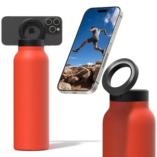 HydraConnect Insulated Water Bottle with Magnetic Phone Mount