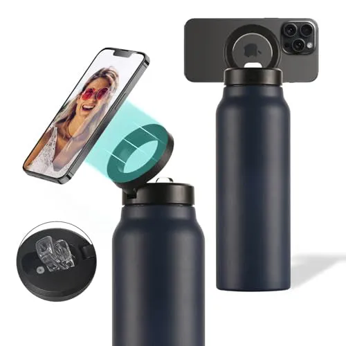 HydraConnect Insulated Water Bottle with Magnetic Phone Mount