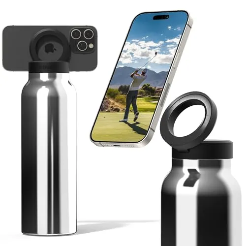 HydraConnect Insulated Water Bottle with Magnetic Phone Mount