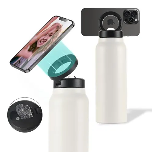HydraConnect Insulated Water Bottle with Magnetic Phone Mount