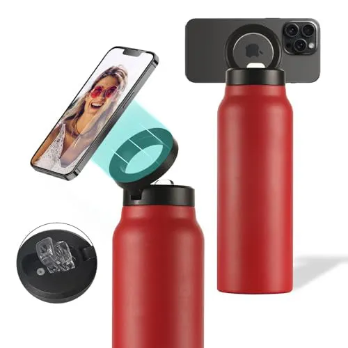 HydraConnect Insulated Water Bottle with Magnetic Phone Mount