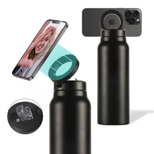 HydraConnect Insulated Water Bottle with Magnetic Phone Mount