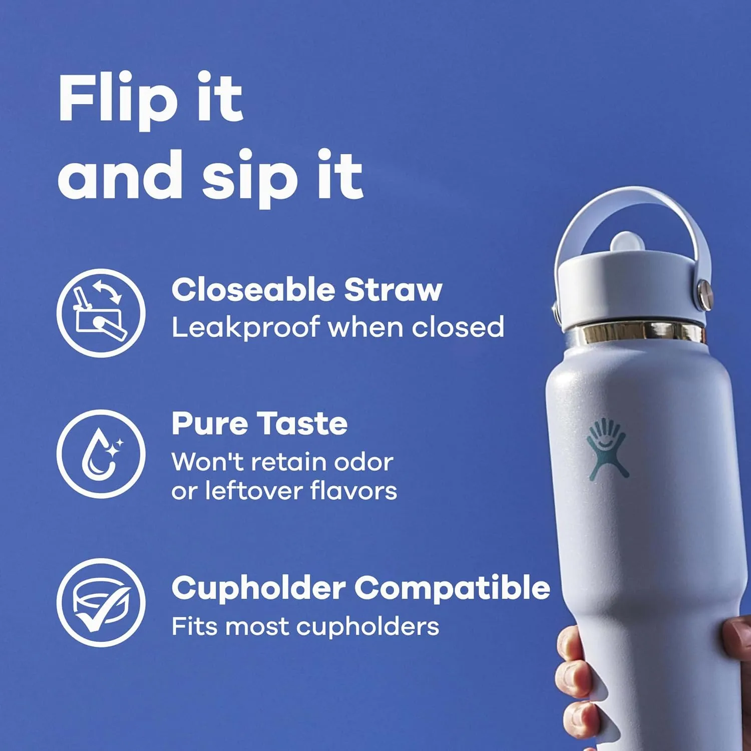 Hydro Flask 32 Oz Wide Flex Straw Travel Bottle Black