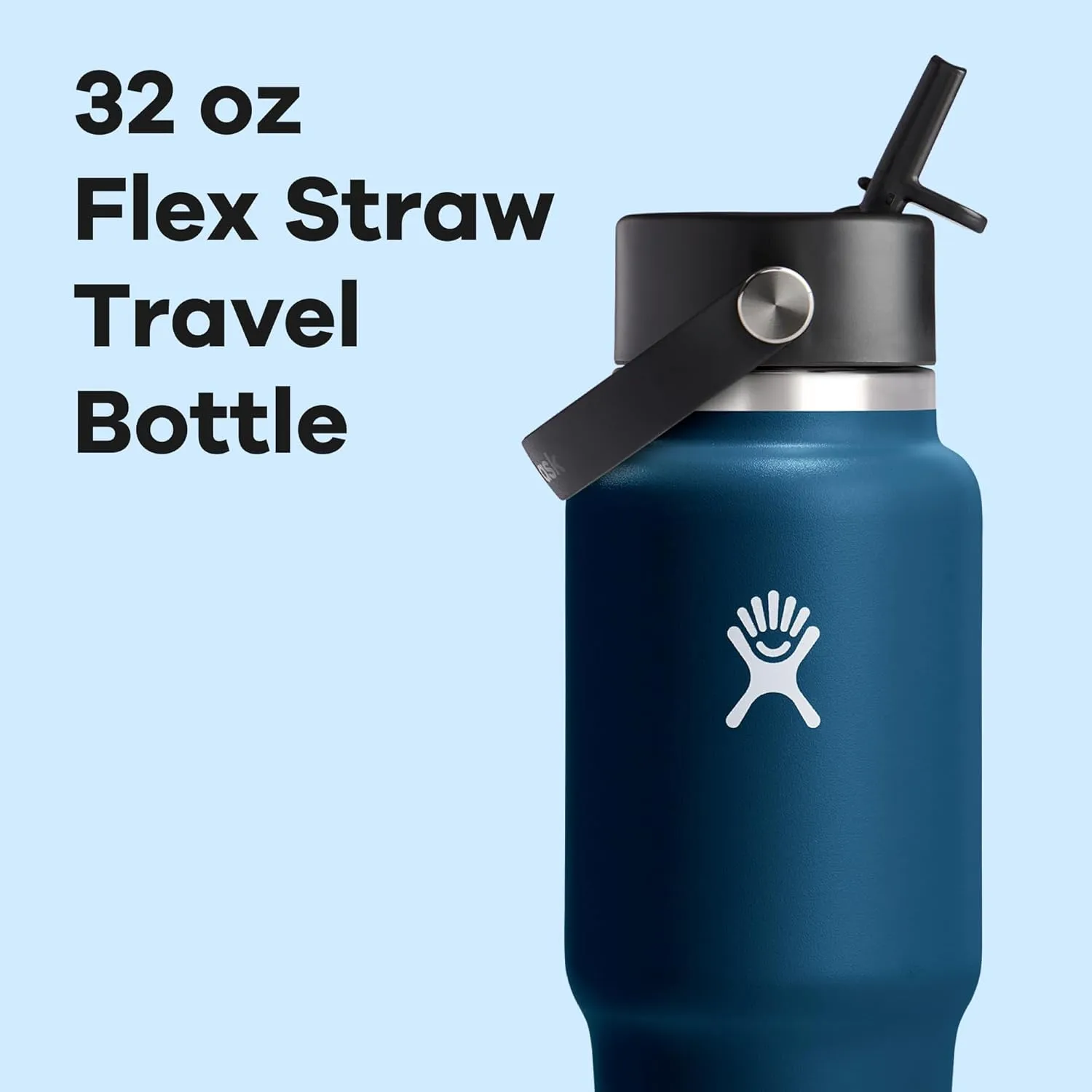 Hydro Flask 32 Oz Wide Flex Straw Travel Bottle Indigo
