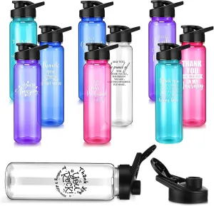 Inbagi 10 Pcs CNA Week Gifts Bulk 2025 Thank You Water Bottles 24 oz Appreciation Gifts for CNA Employee Coworker Staff Volunteer Plastic Leak Proof Colorful Cups Adult Graduation Presents