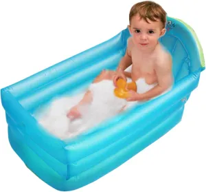 Inflatable Pool, Inflatable Swimming Pool Leakproof Blow Up Pool Above Ground with Backrest,Foldable Swimming Pool for Kids, Baby, Toddler Garden, Backyard, Outdoor