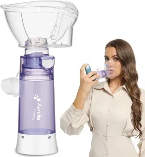 Inhaler Spacer for Adults, Spacer for Inhaler with Liquid Silicone Mask, Enhanced Medication Delivery, Anti-Static Chamber, Durable Design, Easy to Use