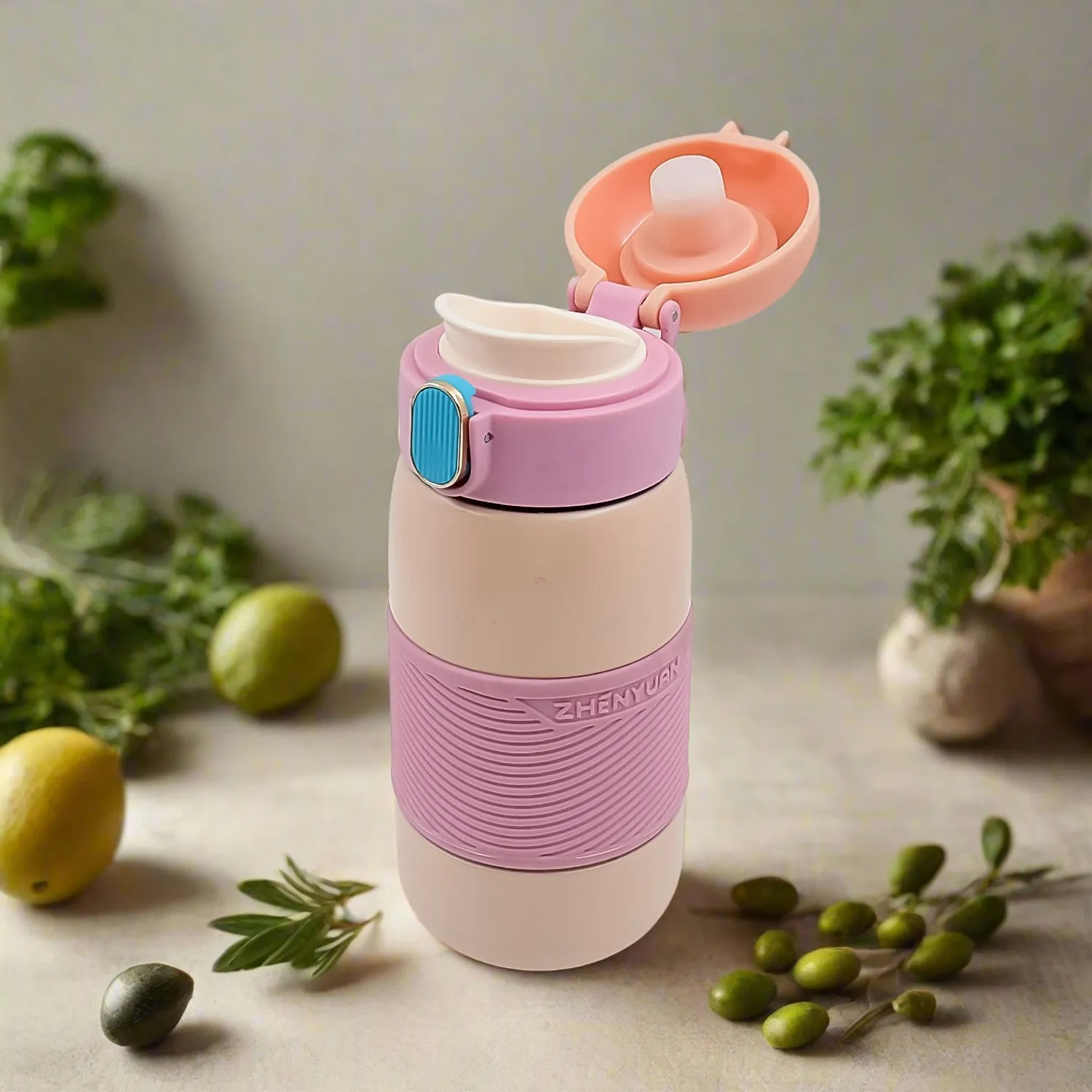 Insulated Stainless Steel Bottle With Rubber Grip (420 ML)