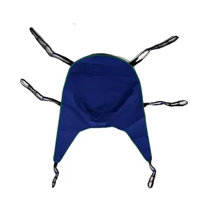Invacare Reliant Divided Leg Sling with Head Support for Patient Lifts, Polyester, Petite, 450 lb. Weight Capacity, R100P,Binding; Navy, Body; Blue