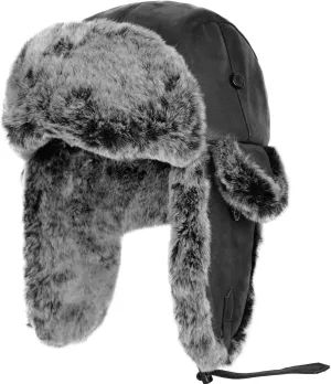 Janey&Rubbins Cold Weather Winter Gear Russian Ushanka Cossack Trooper Hat Trapper Hunter Headwear Pilot Aviator Cap