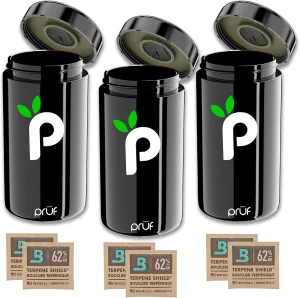 Jar with Built-In Hygrometer – 500ml Air-Tight, UV-Proof Glass Jar with High-Density Silicone Seal – Includes Two 62% 8G Boveda Packs – Ideal for Storage of Premium Dried Goods – by Hygenix (3)