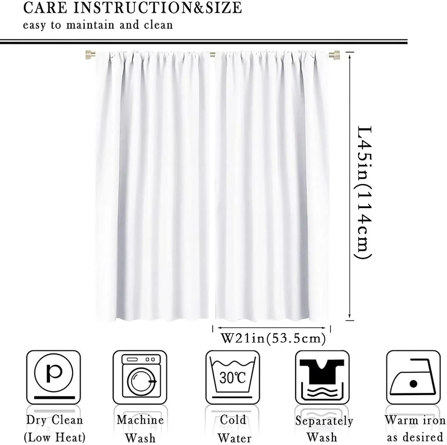 JESTRONRY Vintage Style Kitchen Curtains,Rustic Country Farmhouse Barn Door Grey Blue Wood Planks Texture Print Rod Pocket Window Drapes for Living Room Bedroom, W42xL45in