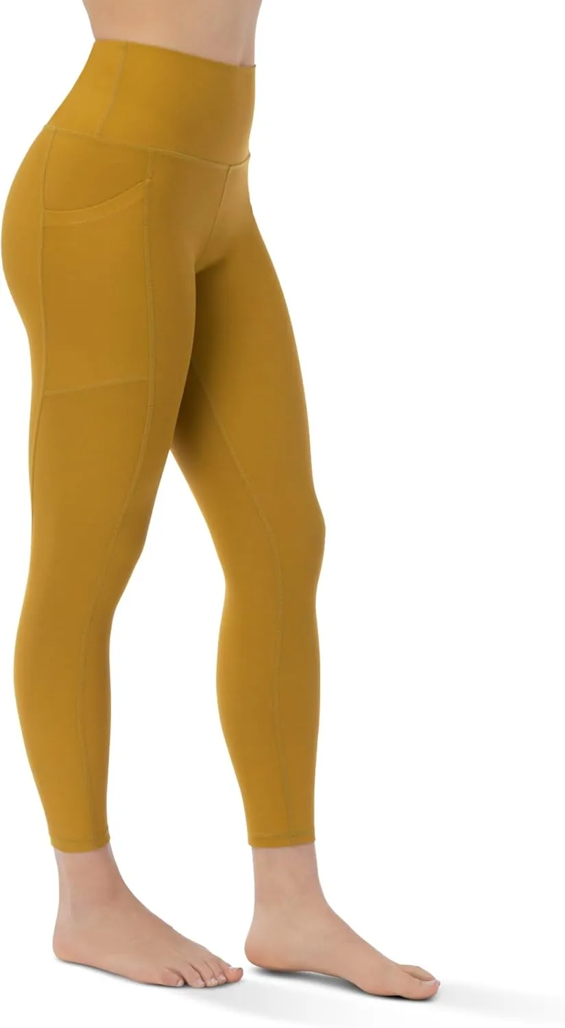 KADI Geo Thick High Waisted Leggings for Women, Medium Compression Workout Tummy Control Yoga Pants with Pockets