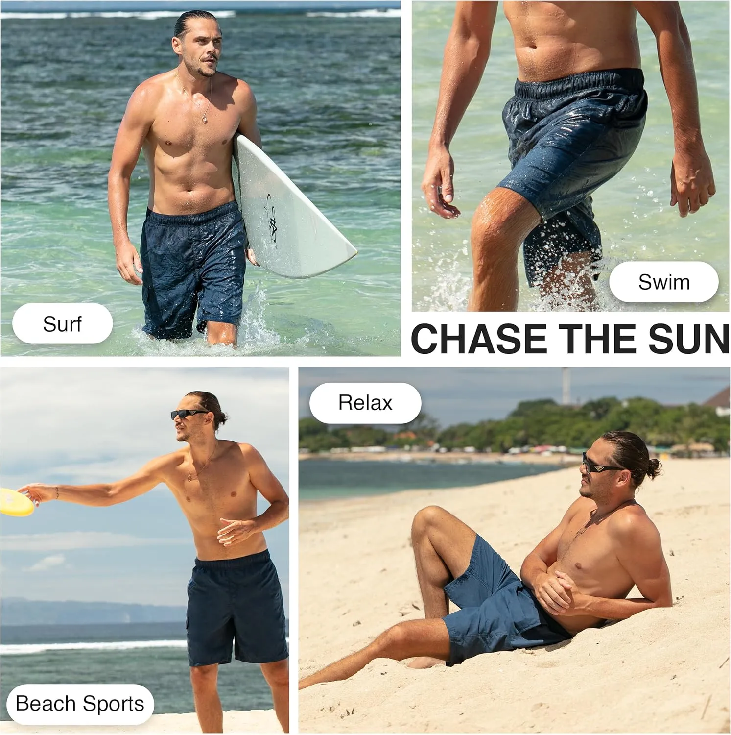 Kanu Surf Havana Men's Swim Trunks Quick Dry Swim Shorts Bathing Suit Men, 5.5 to 7 " Inseam (Regular and Extended Sizes)