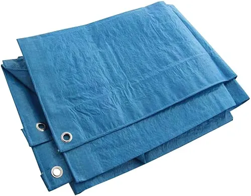 KAV Universal Premium Cover 120 GSM Tarpaulin Waterproof Heavy Duty 18x24 ft Tarp with Eyelets Ground Sheet for Garden Furniture, Pool, Car, Truck- Blue, 5.49 m x 7.32 m