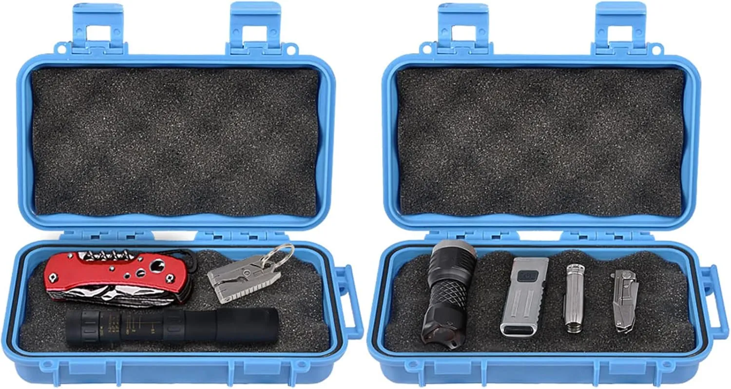 Keenso Plastic Storage Container, Waterproof Box Shockproof Dry Storage Box with 2 UShape Buckle for Fishing Camping Hiking