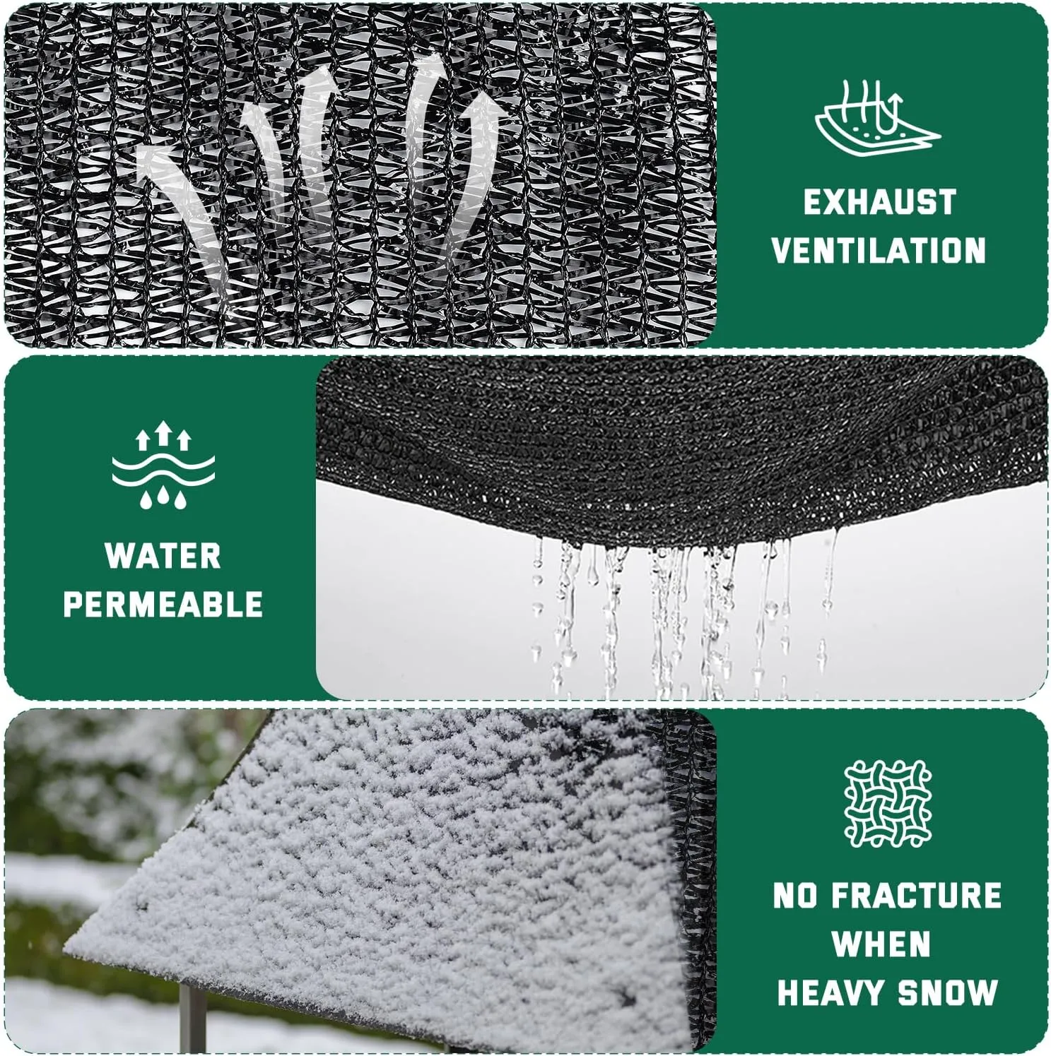 Kesfitt Garden 70% Shade Cloth, Resistant Sun Shade Net 10x20FT Mesh Tarp with HDPE Material and Reinforced Grommets Shade Trap for Greenhouse, Plant, Pergola, and Backyard Patio Sunshade