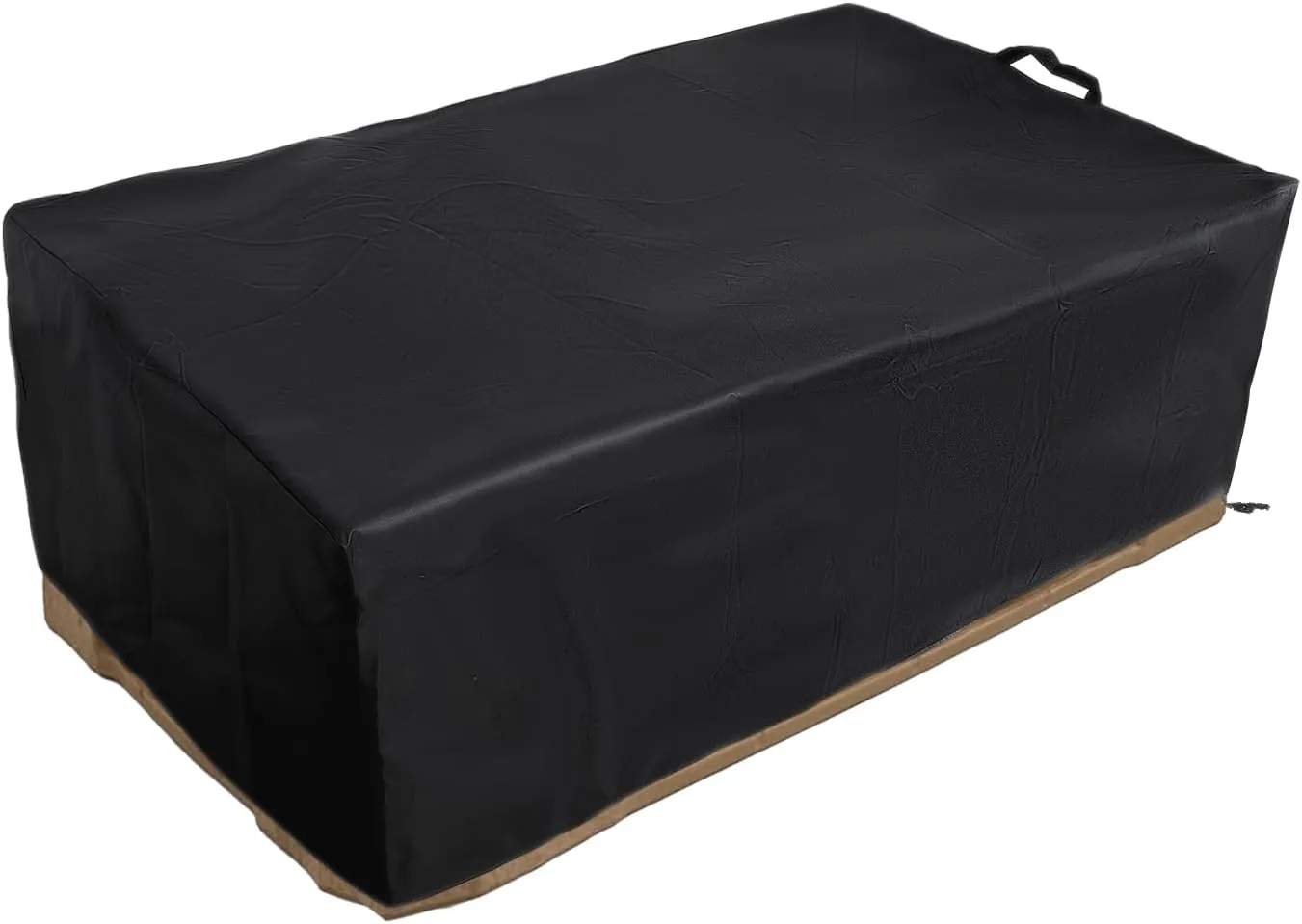 Kids Black Sandbox Cover for Step2 Naturally Playful Sandbox II, 600D Oxford Cloth 53x33x18 Inch Waterproof Sandboxes Lid with Storage Sand Box Bag for Outdoor Toys