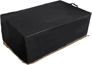 Kids Black Sandbox Cover for Step2 Naturally Playful Sandbox II, 600D Oxford Cloth 53x33x18 Inch Waterproof Sandboxes Lid with Storage Sand Box Bag for Outdoor Toys