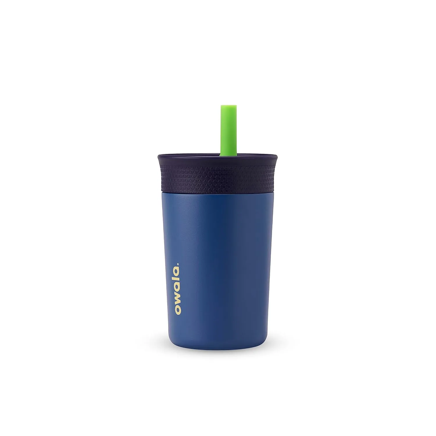 Kids Insulation Stainless Steel Tumbler with Spill Resistant Flexible Straw, Easy to Clean, Kids Water Bottle, Great for Travel, Dishwasher Safe, 12 Oz, Navy and Blue (Home Base)