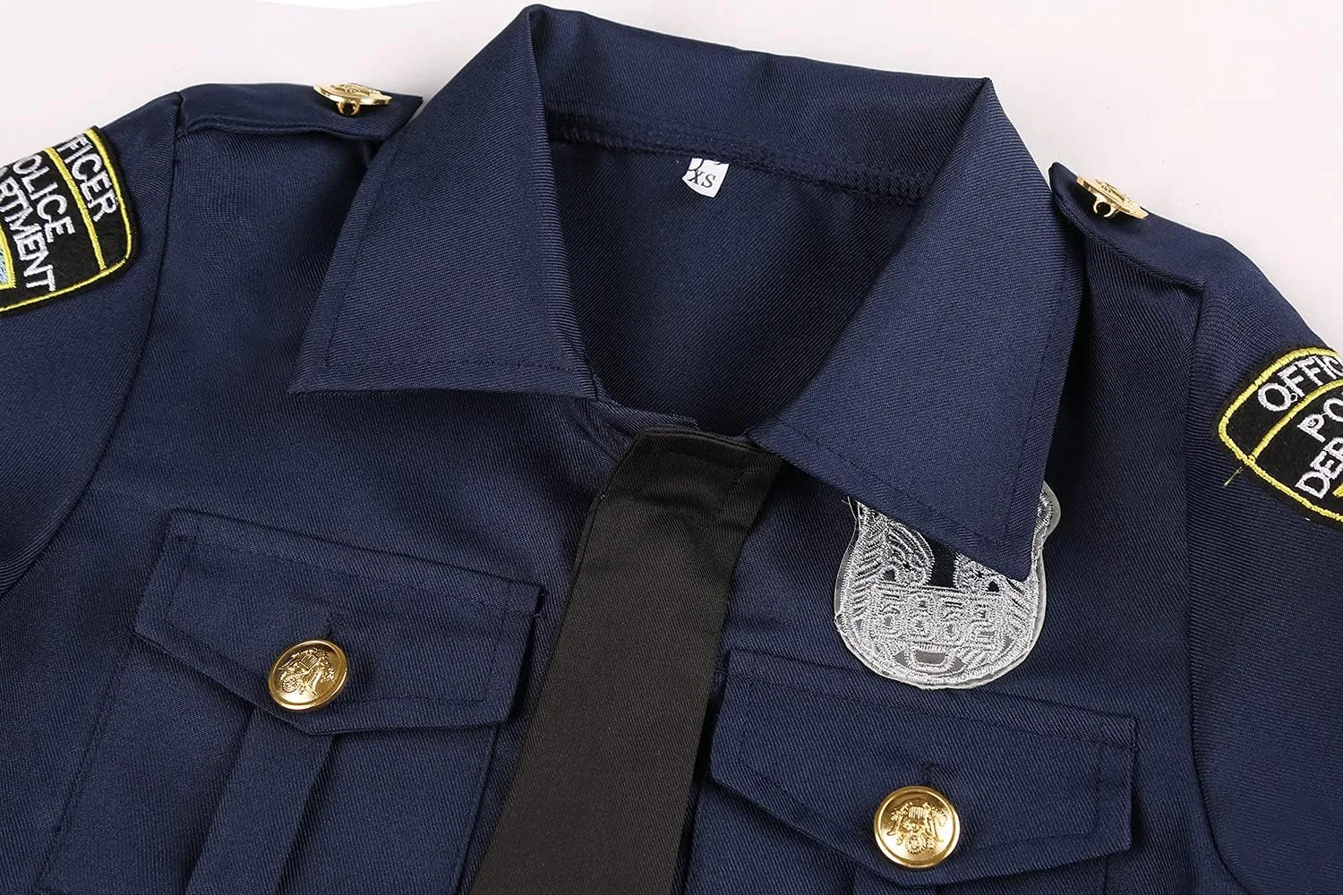 Kids Police Officer Costume Deluxe Cop Set for Halloween Cosplay Dress Up