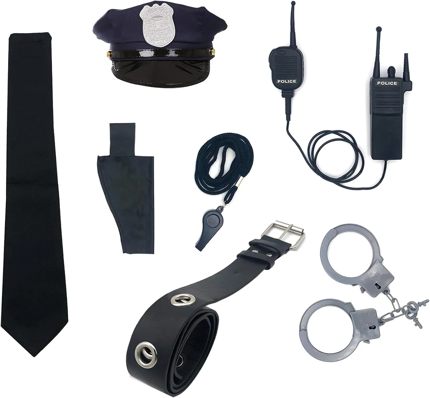 Kids Police Officer Costume Deluxe Cop Set for Halloween Cosplay Dress Up