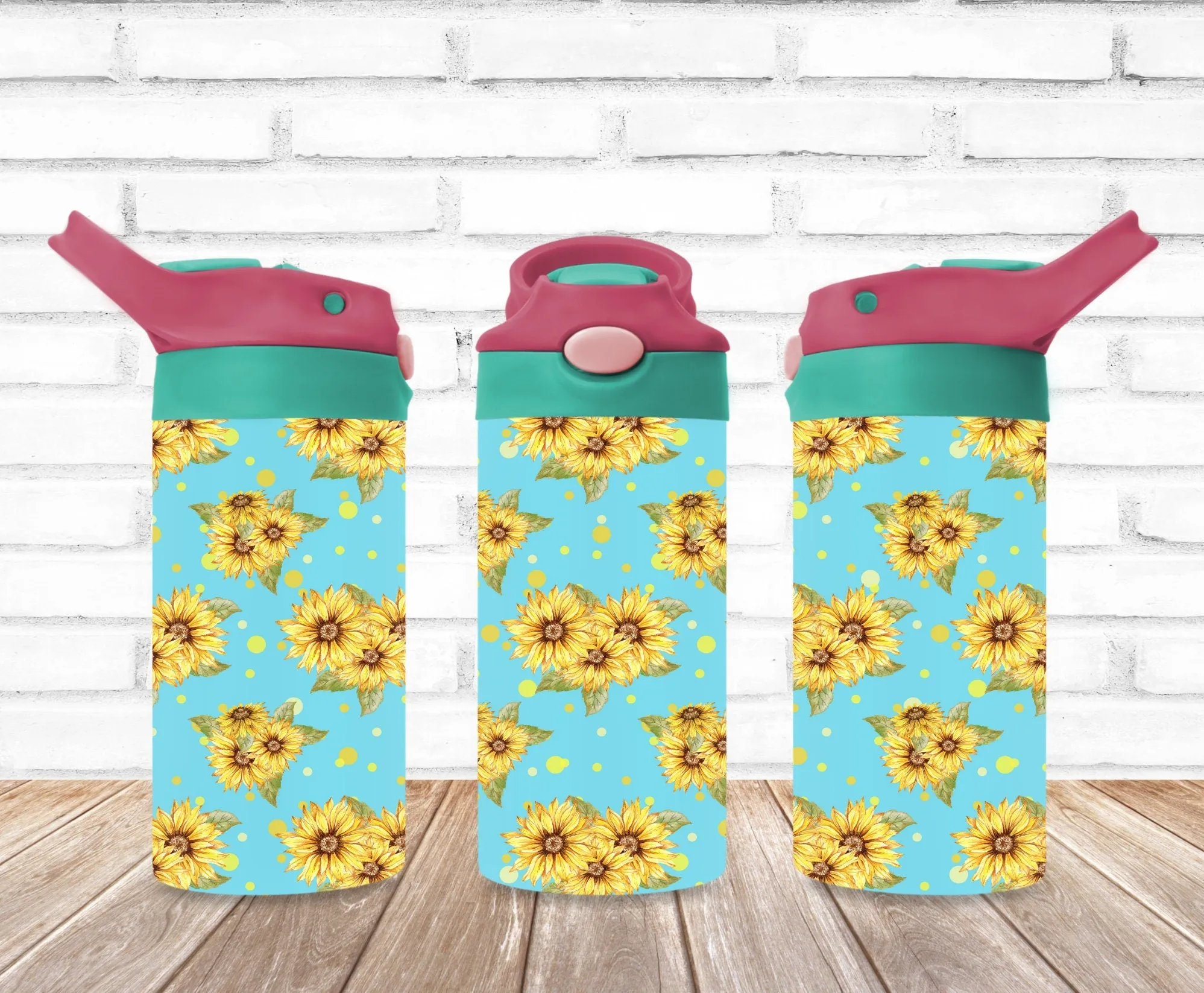 Kids Sunflower Tumbler, Pretty Sunflowers,  Kids Water Bottle | Kids Water Tumbler | Great Kids Gift | Kids Sippy Cup | Back To School