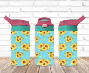 Kids Sunflower Tumbler, Pretty Sunflowers,  Kids Water Bottle | Kids Water Tumbler | Great Kids Gift | Kids Sippy Cup | Back To School
