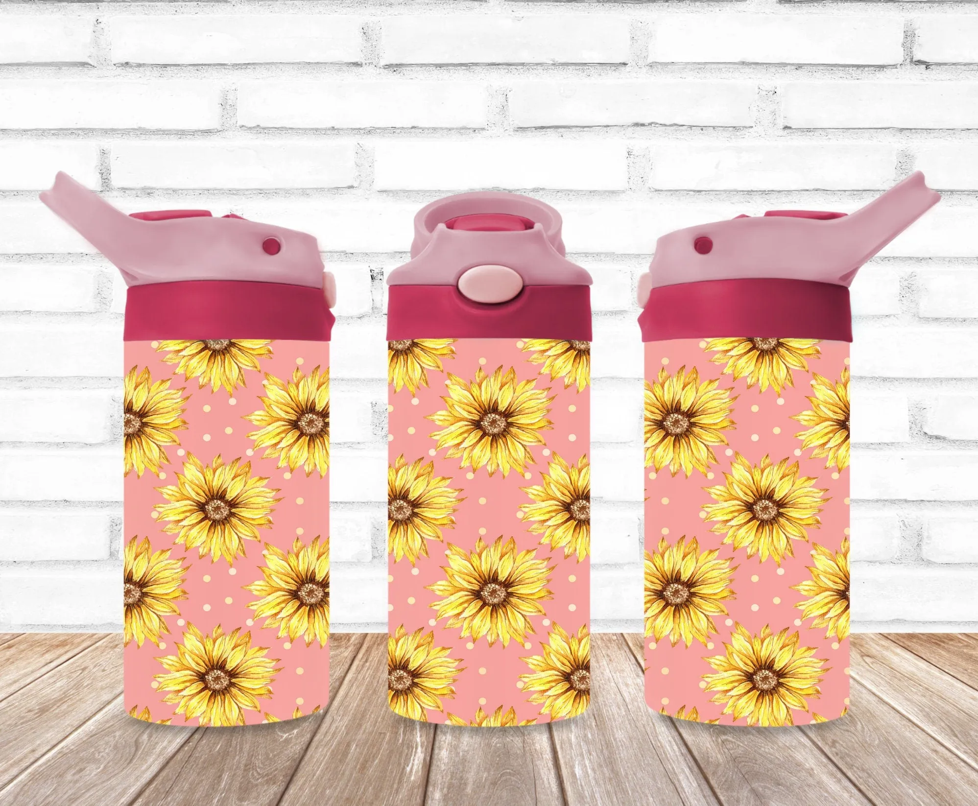 Kids Sunflower Tumbler, Pretty Sunflowers,  Kids Water Bottle | Kids Water Tumbler | Great Kids Gift | Kids Sippy Cup | Back To School