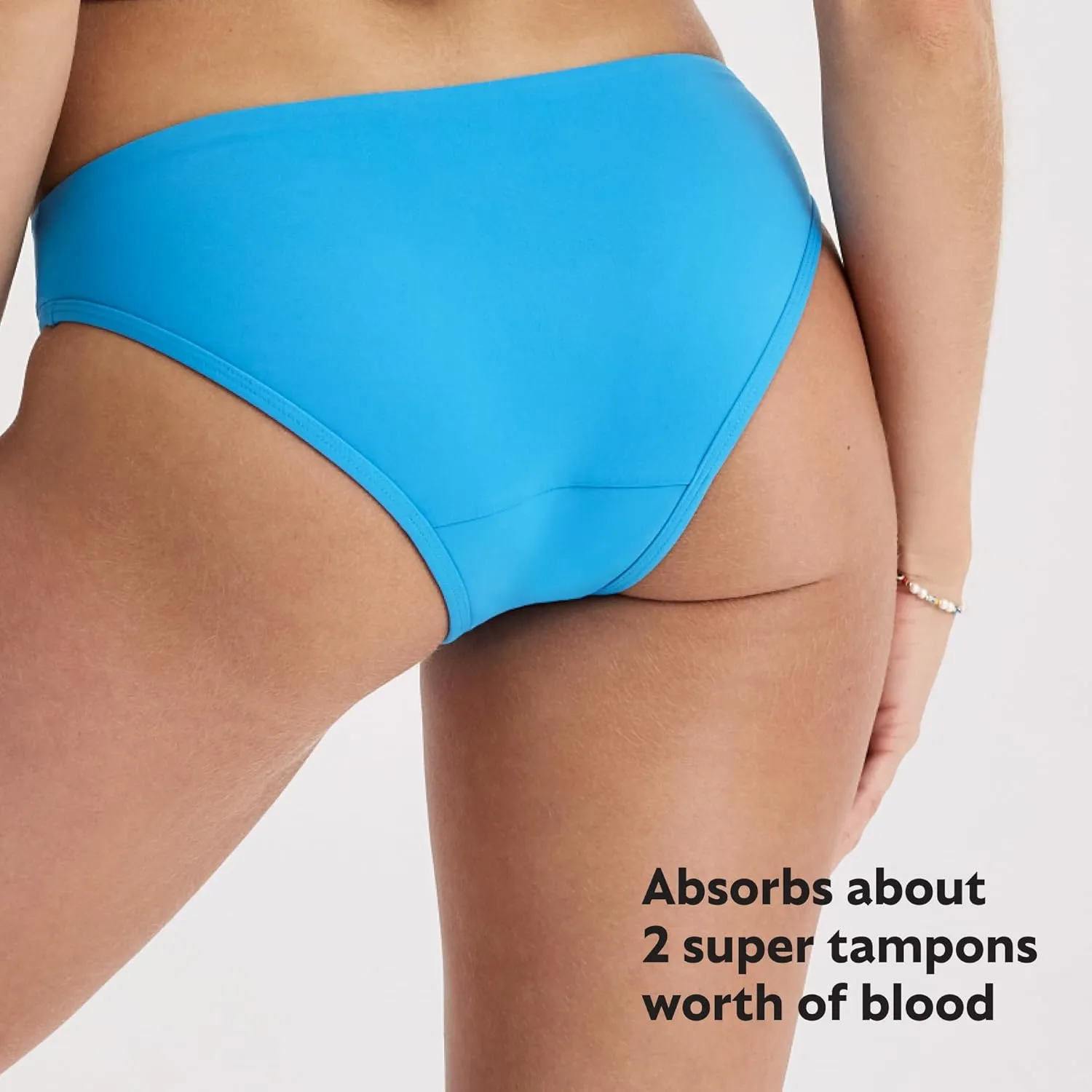 KNIX Kt Leakproof Teen Period Swim Bikini Bottom, UPF 50  Fabric, Machine Washable