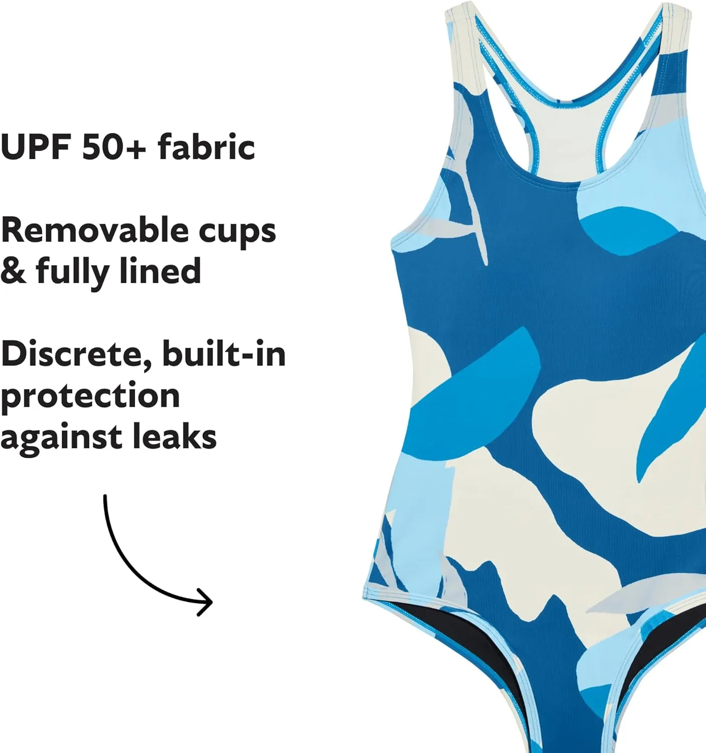 KNIX Kt Leakproof Teen Period Swim One-Piece, UPF 50  Fabric, Machine Washable