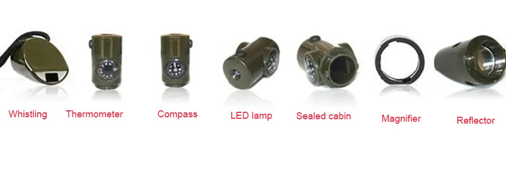 Lamp, Specialized items Whistle, Sealed in Magnifier Thermometer, - Kit Cabin, Survival 1 7 Reflector Emergency Limited quantity LED & Compass,