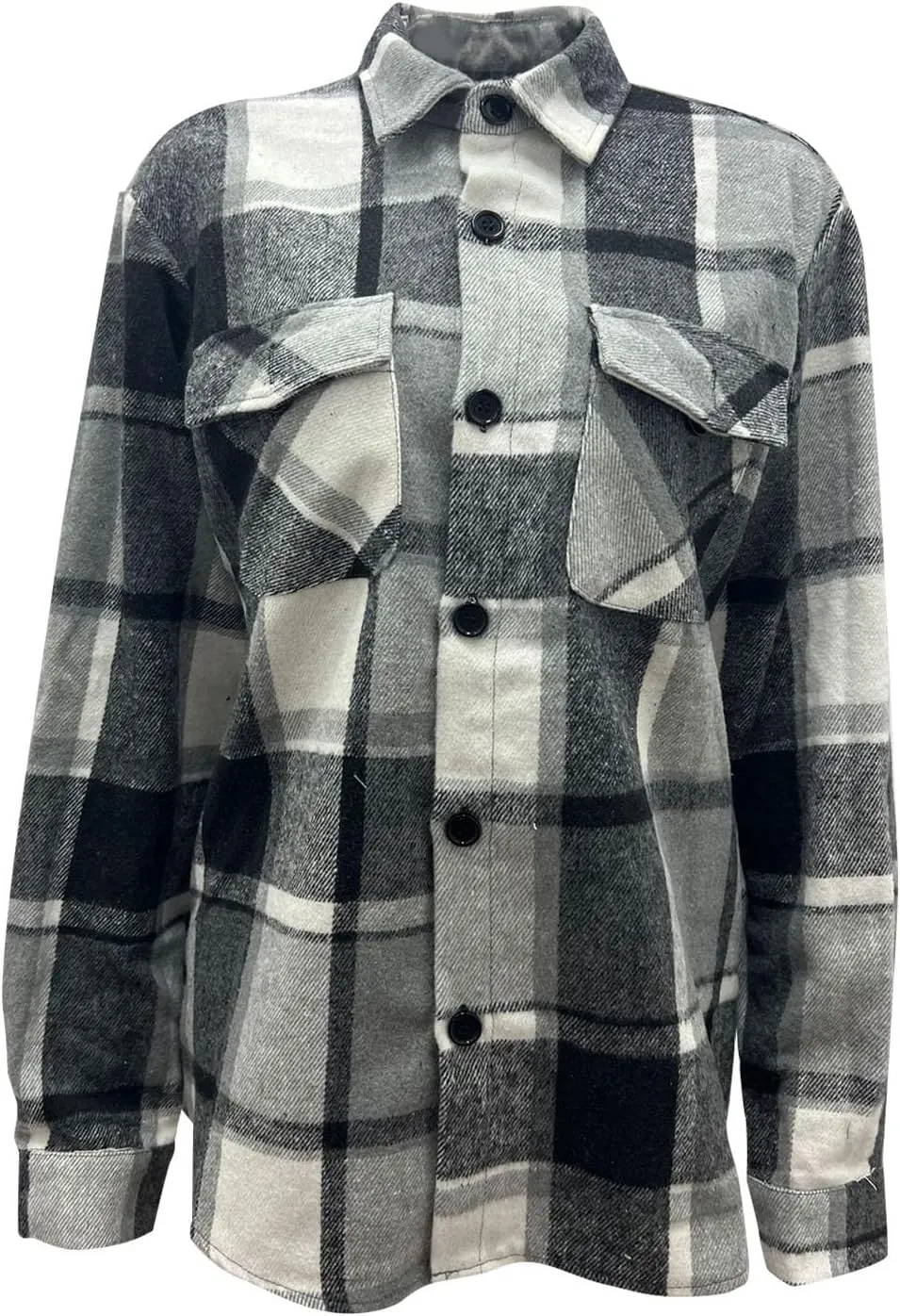 LCMTWX Mens Flannel Jacket Fleece Pullover Sweatshirt Jacket Button Collar Warm Sweater Coat Fleece Button Down Jackets