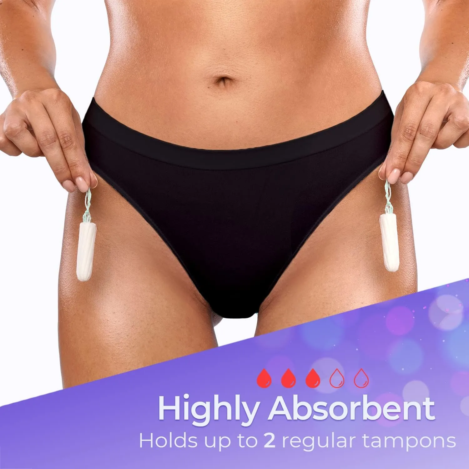 Leak Free Period Underwear for Women & Teens - With 10 Wipes & Storage Bag