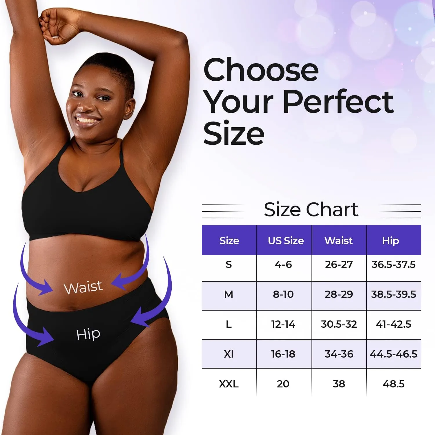 Leak Free Period Underwear for Women & Teens - With 10 Wipes & Storage Bag